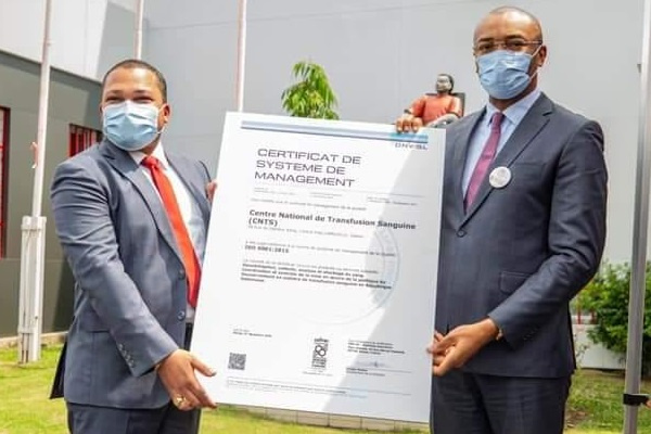 CNTS Gabon, seul centre de transfusion sanguine certifié ISO 9001 en Afrique subsaharienne